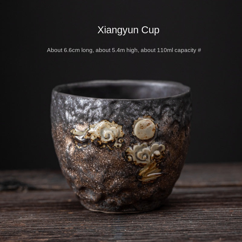 Japanese Iron Glaze Ceramic Tea Cup