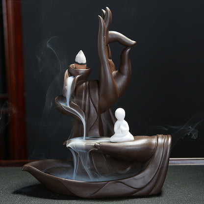 Zen Purple Clay Backflow Incense Burner