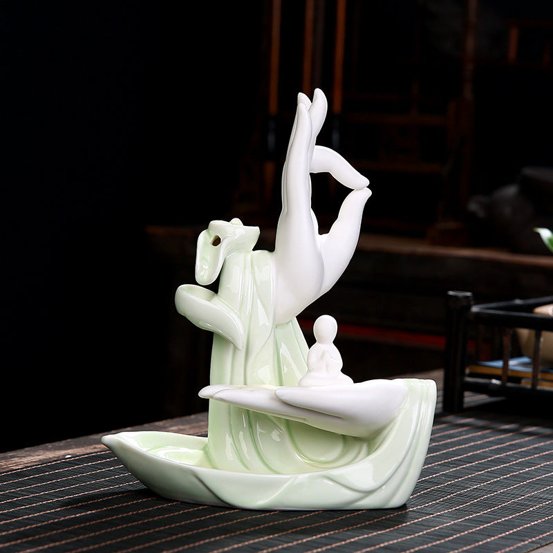 Zen Purple Clay Backflow Incense Burner