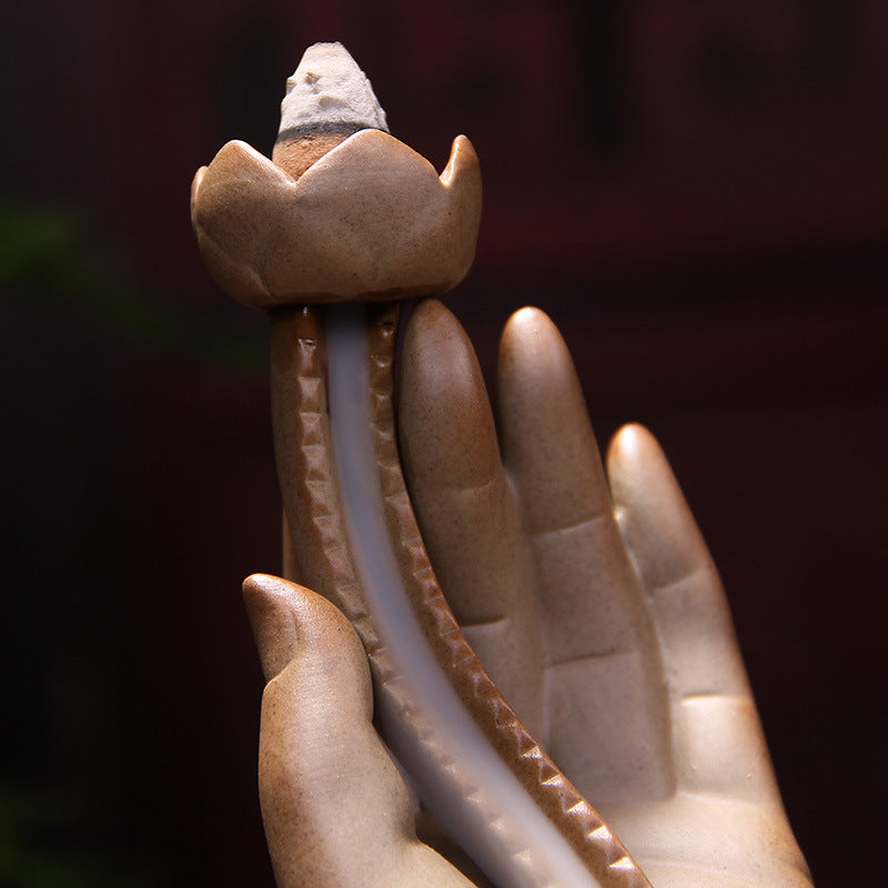 Buddha Hand Ceramic Backflow Burner
