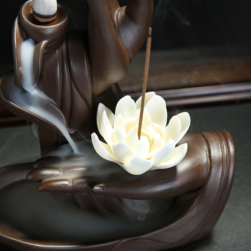 Zen Purple Clay Backflow Incense Burner