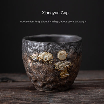 Japanese Iron Glaze Ceramic Tea Cup