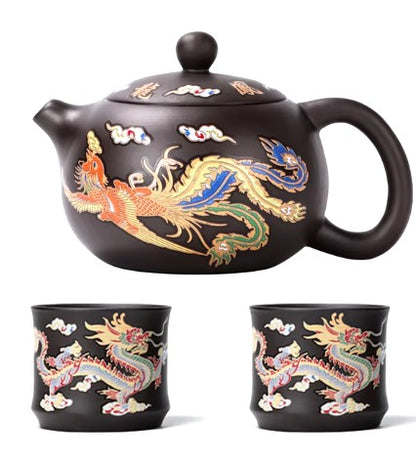 Color Dragon Changing Ceramic Teapot