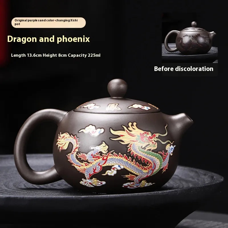 Color Dragon Changing Ceramic Teapot