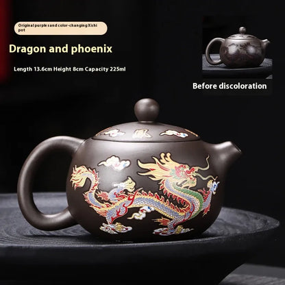 Color Dragon Changing Ceramic Teapot