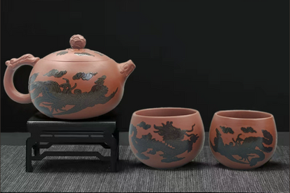 Color Dragon Changing Ceramic Teapot