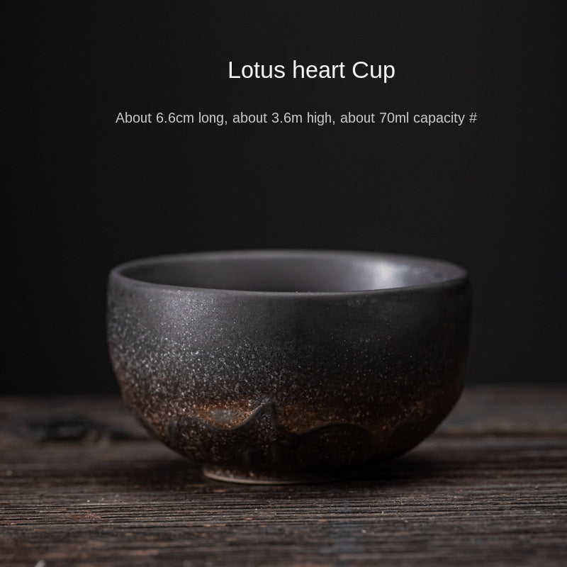 Japanese Iron Glaze Ceramic Tea Cup