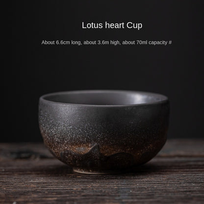 Japanese Iron Glaze Ceramic Tea Cup