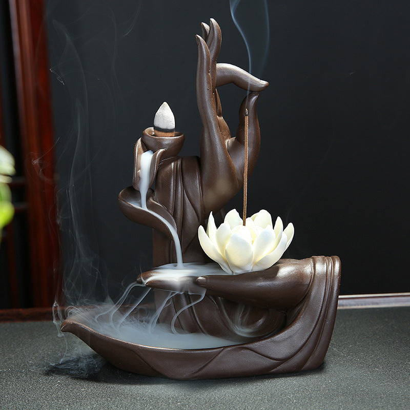 Zen Purple Clay Backflow Incense Burner