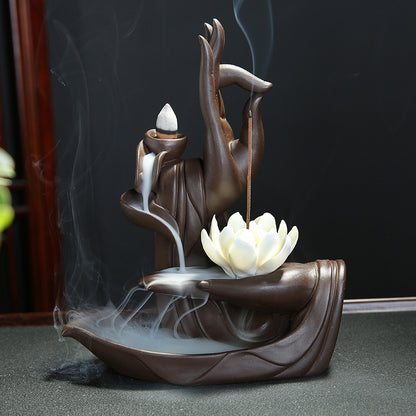 Zen Purple Clay Backflow Incense Burner