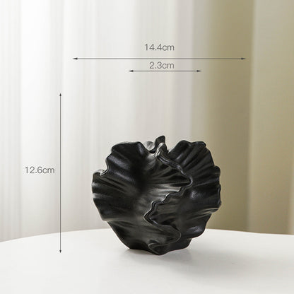 European White Ceramic Vase for Dried Flowers Decor