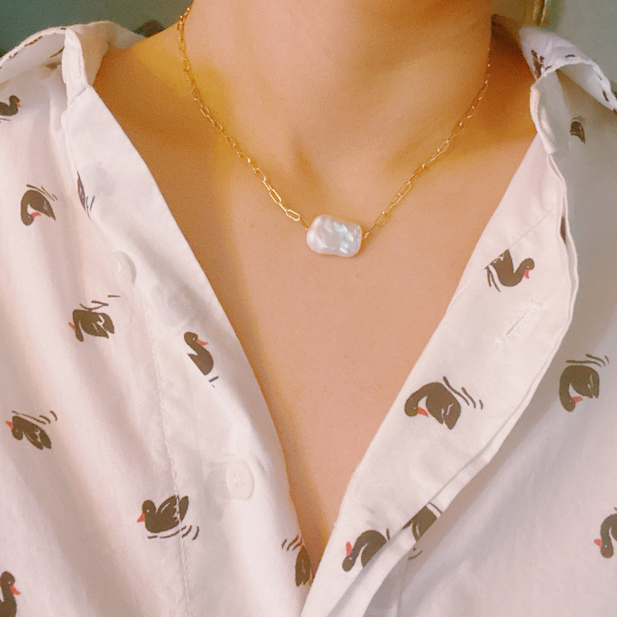 Hannah Baroque Pearl Necklace