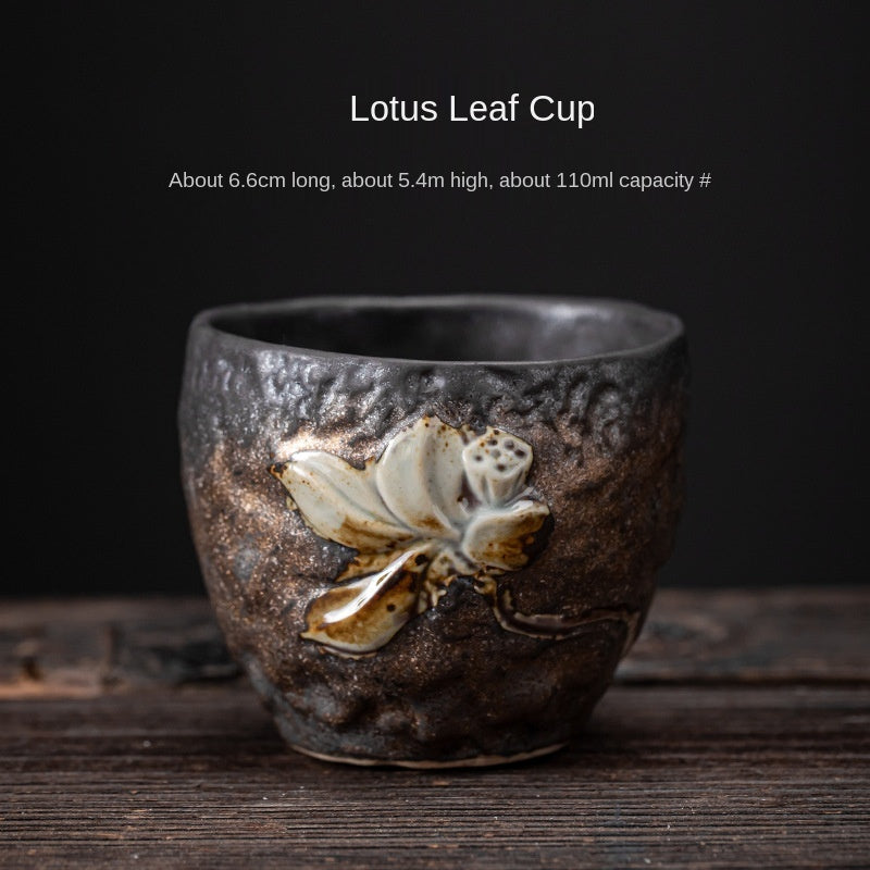 Japanese Iron Glaze Ceramic Tea Cup