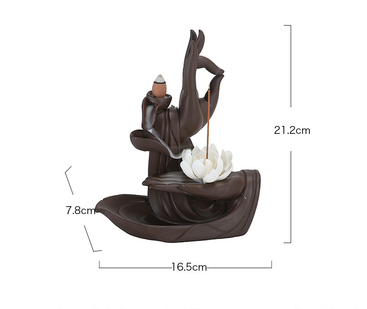 Zen Purple Clay Backflow Incense Burner
