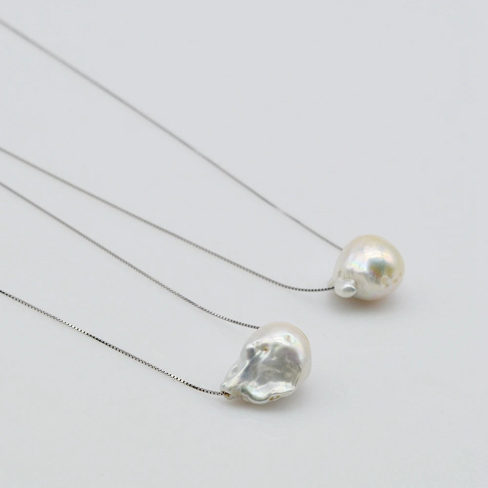 Natural Baroque Pearl Pendant Necklace