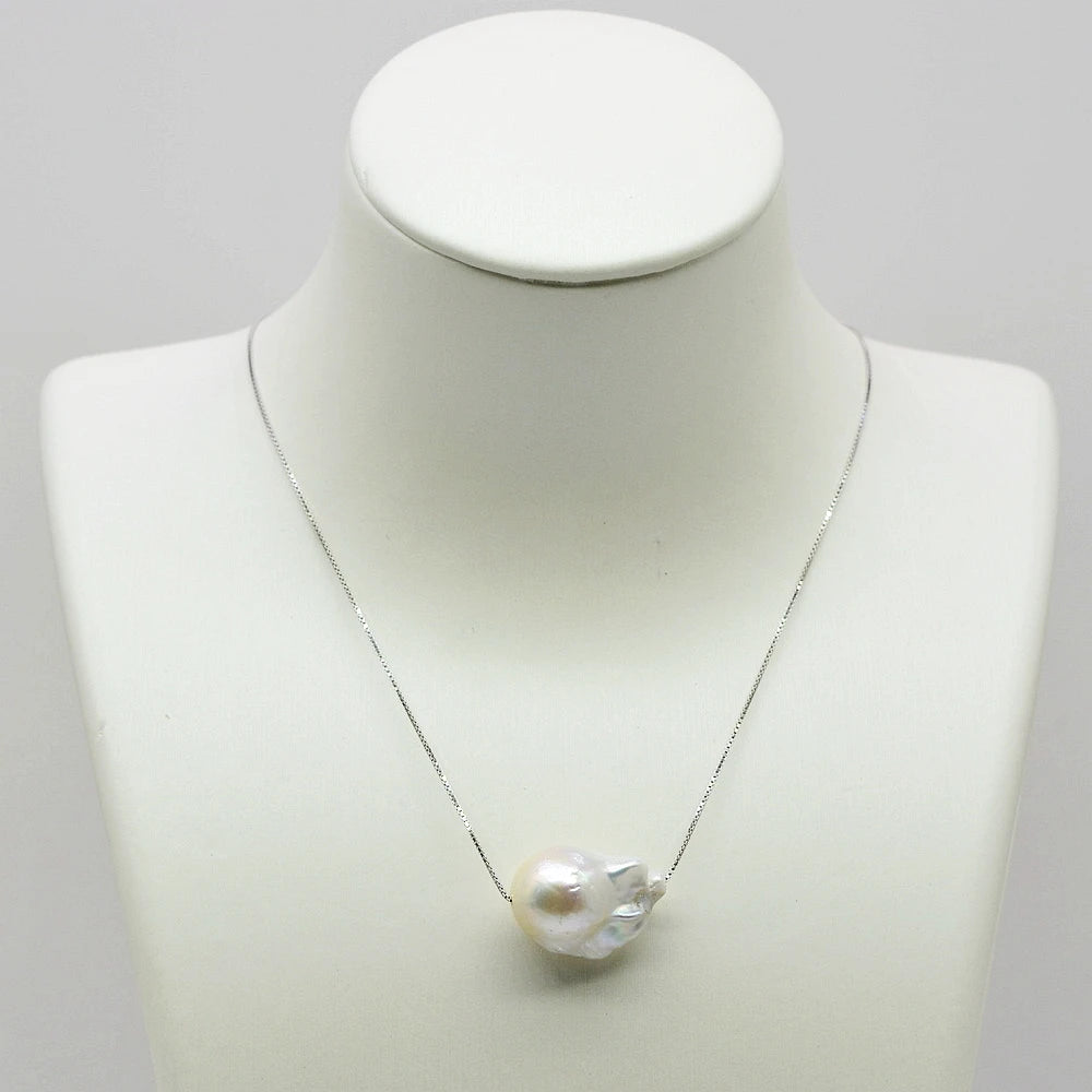 Natural Baroque Pearl Pendant Necklace