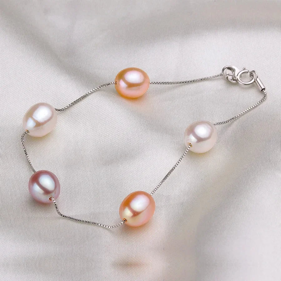 Freshwater Pearl Necklace Bracelet Set