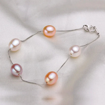 Freshwater Pearl Necklace Bracelet Set