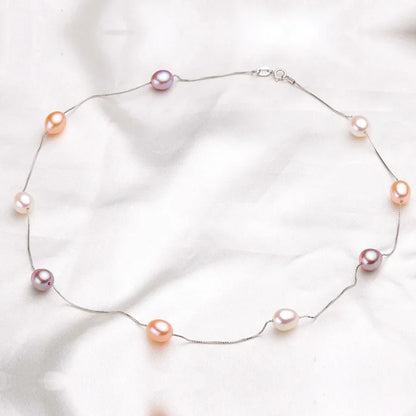 Freshwater Pearl Necklace Bracelet Set
