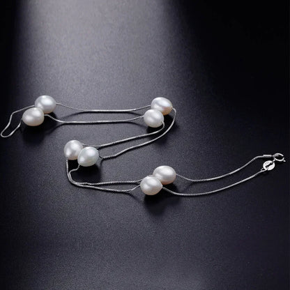 Freshwater Pearl Necklace Bracelet Set
