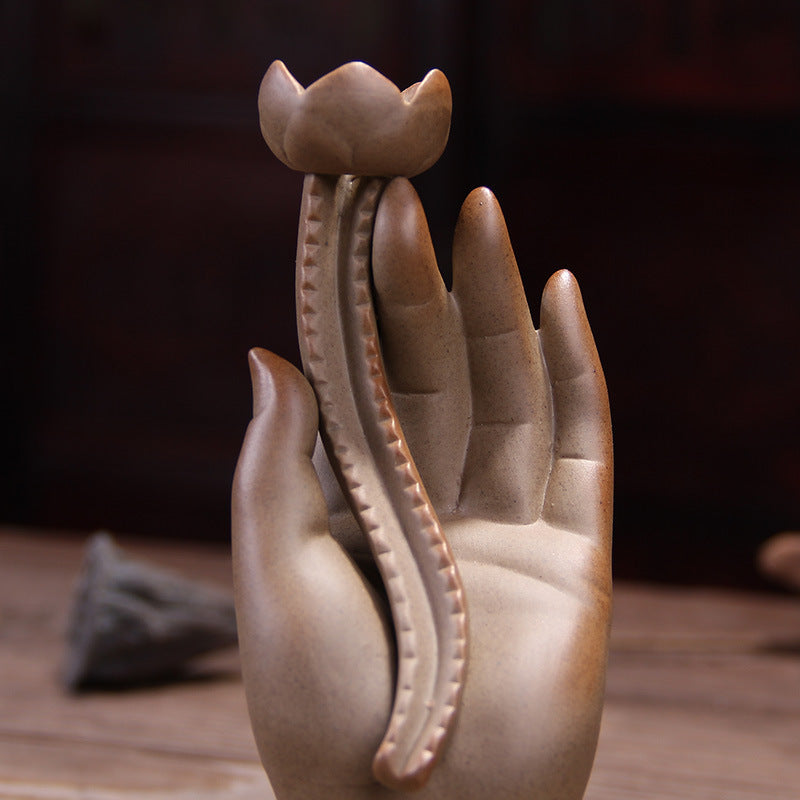 Buddha Hand Ceramic Backflow Burner