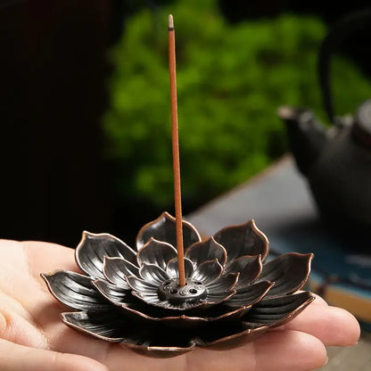 Lotus Metal Incense Holder