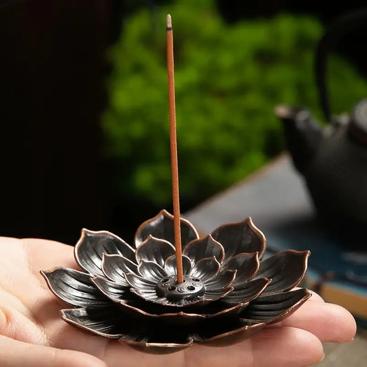 Lotus Metal Incense Holder