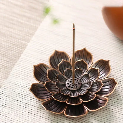 Lotus Metal Incense Holder