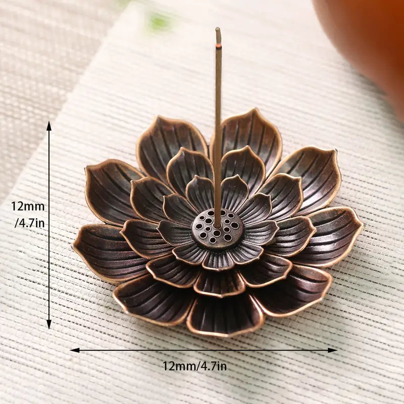 Lotus Metal Incense Holder