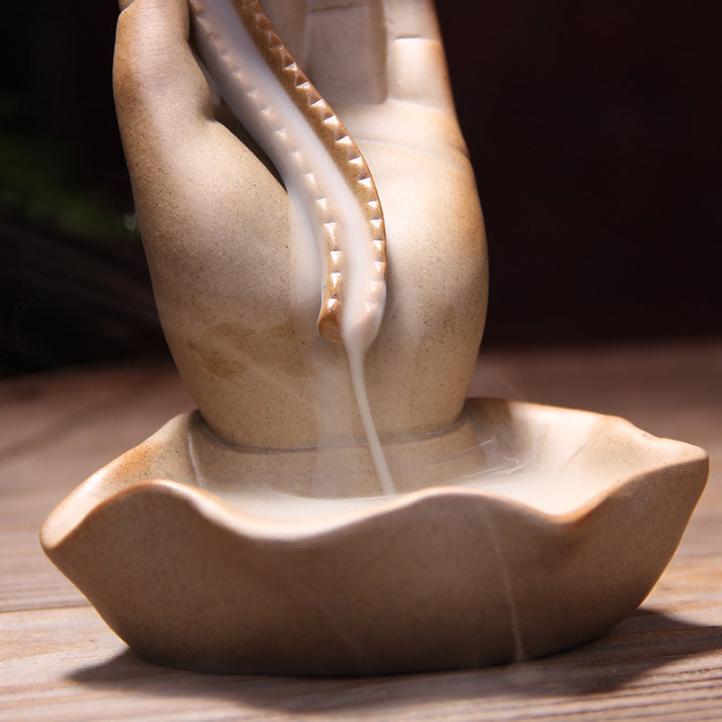 Buddha Hand Ceramic Backflow Burner