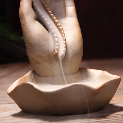 Buddha Hand Ceramic Backflow Burner