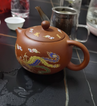 Color Dragon Changing Ceramic Teapot