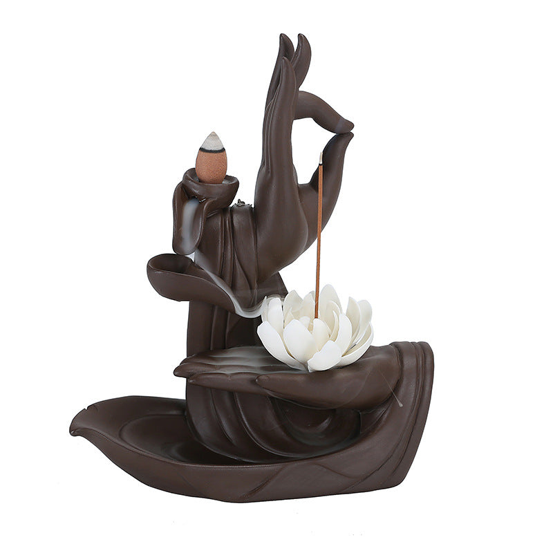 Zen Purple Clay Backflow Incense Burner