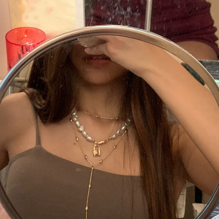 Layered Pearl Gold Necklace