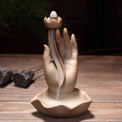 Buddha Hand Ceramic Backflow Burner
